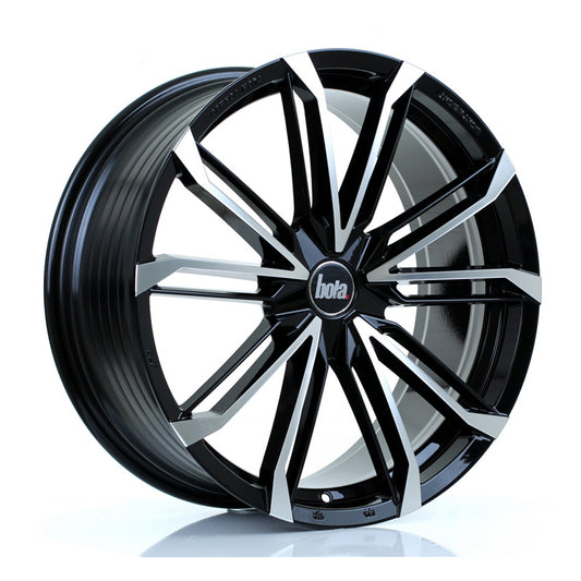 BOLA VANSPORT B23 GLOSS BLACK POLISHED FACE 8.5X20 5X120 38 TO 45