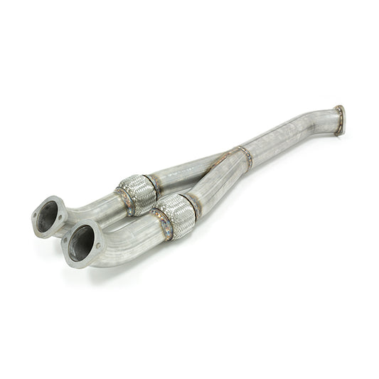 ALPHA GT-R 90MM RACE MIDPIPE / Y-PIPE NON-RESONATED 76MM EXIT