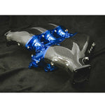 ALPHA GT-R CARBON FIBER / BILLET INTAKE MANIFOLD STANDARD FUEL RAIL (6 INJECTOR) BLUE