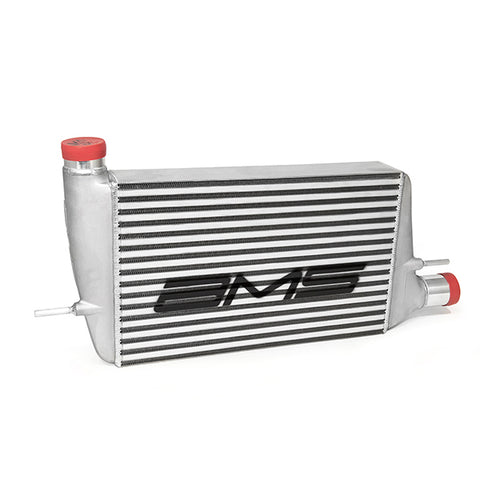 INTERCOOLER DE MONTAJE FRONTAL AMS EVO X CON TANQUES MODULARES DE FUNDICIÓN 2008 CON LOGO 