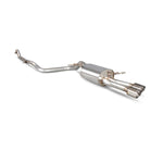 MK7 FIESTA 1.0T ECOBOOST (STAND REAR VALANCE FIT) CAT-BACK SYSTEM NON RESONATED POLISHED