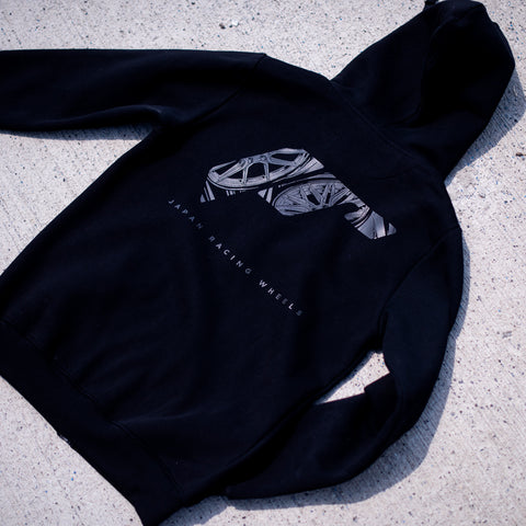 JR Sudadera con capucha y cremallera unisex Logo Negro Talla S