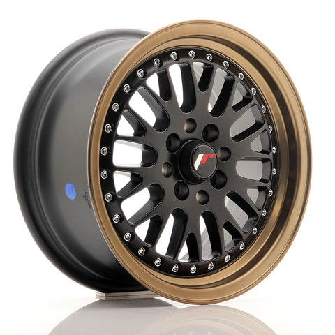 JR Wheels JR10 15x7 ET30 4x100/108 Matt Black w/Anodized Bronze Lip