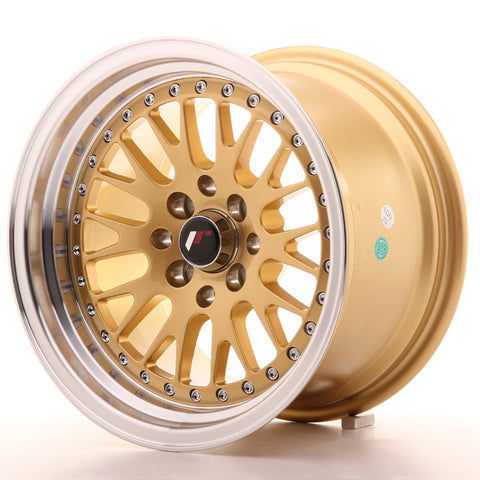 JR Wheels JR10 15x9 ET10 4x100/114 Dorado con labio mecanizado