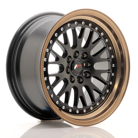 JR Wheels JR10 16x8 ET20 4x100/108 Matt Black w/Anodized Bronze Lip