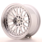 JR Wheels JR10 16x9 ET20 4x100/108 Cara mecanizada plateada