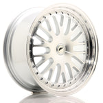 JR Wheels JR10 19x8.5 ET20-35 Cara mecanizada plateada en blanco