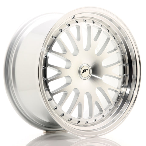 JR Wheels JR10 19x9.5 ET20-35 Cara mecanizada plateada en blanco