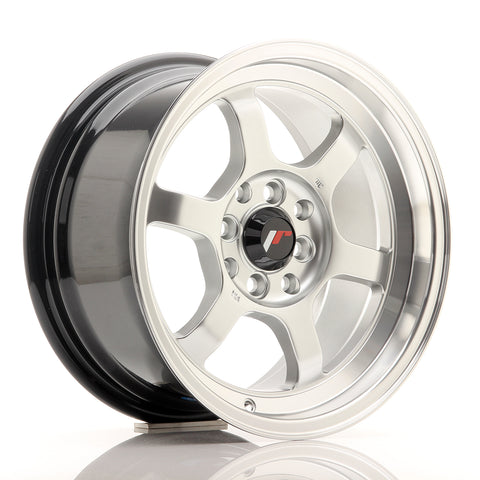 JR Wheels JR12 15x7.5 ET26 4x100/108 Hyper Silver con borde mecanizado