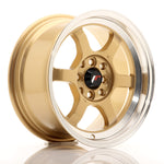 JR Wheels JR12 15x7.5 ET26 4x100/114 Dorado con labio mecanizado