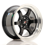 JR Wheels JR12 15x8.5 ET13 4x100/114 Gloss Black w/Machined Lip