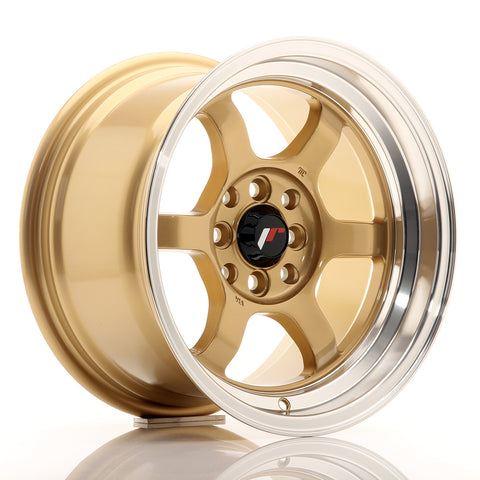 JR Wheels JR12 15x8.5 ET13 4x100/114 Dorado con labio mecanizado