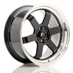 JR Wheels JR12 17x8 ET33 4x100/114 Gloss Black w/Machined Lip