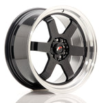 JR Wheels JR12 17x8 ET35 5x112/120 Gloss Black w/Machined Lip