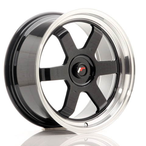 JR Wheels JR12 17x8 ET35 BLANK Negro brillante con borde mecanizado