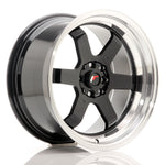 JR Wheels JR12 17x9 ET25 4x100/114 Negro brillante con borde mecanizado