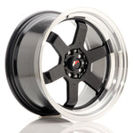 JR Wheels JR12 17x9 ET25 5x100/114 Negro brillante con borde mecanizado