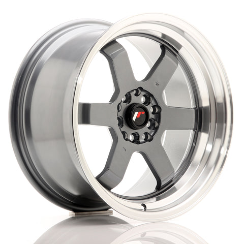 JR Wheels JR12 17x9 ET25 5x100/114 Gun Metal con borde mecanizado