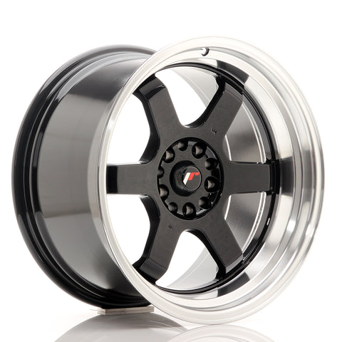 JR Wheels JR12 18x10 ET0 5x114/120 Negro brillante con borde mecanizado