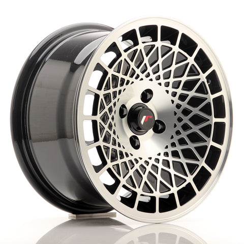 JR Wheels JR14 15x8 ET20 4x100 Gloss Black w/Machined Face