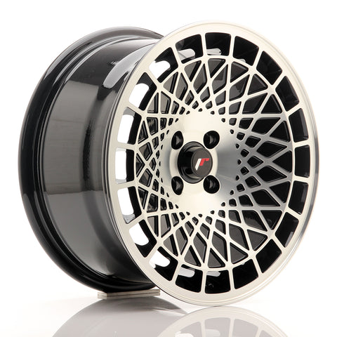 JR Wheels JR14 16x8 ET15 4x100 Negro brillante con cara mecanizada