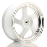 JR Wheels JR15 17x8 ET35 BLANK White w/Machined Lip