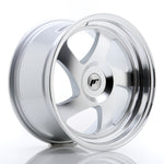 JR Wheels JR15 17x9 ET25 BLANK Cara mecanizada plateada