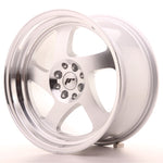 JR Wheels JR15 17x9 ET25 4x100/108 Cara mecanizada plateada