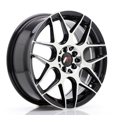 JR Wheels JR18 17x7 ET40 5x100/114 Gloss Black Machined Face