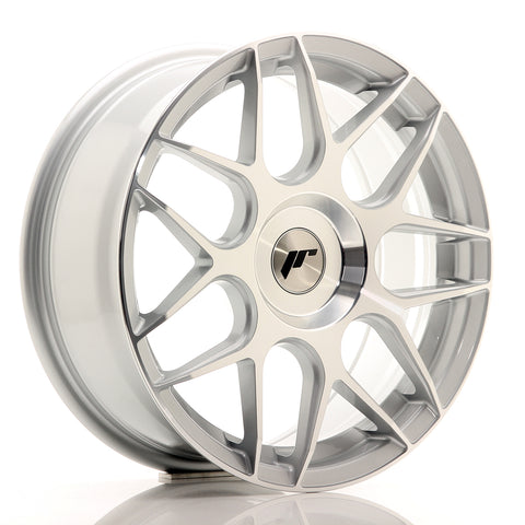 JR Wheels JR18 17x7 ET20-40 BLANK Cara mecanizada plateada