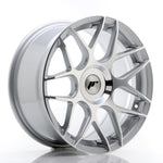 JR Wheels JR18 17x8 ET25-35 Cara mecanizada plateada en blanco