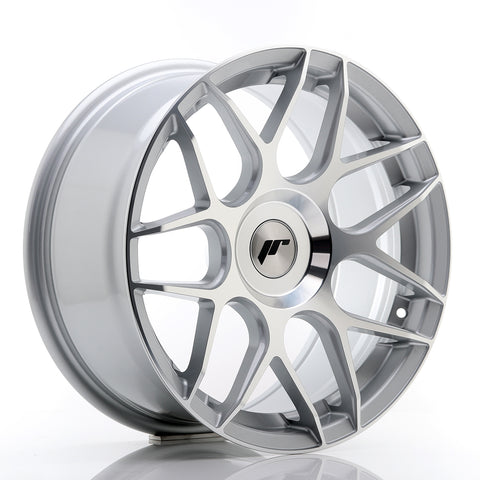 JR Wheels JR18 17x8 ET25-35 BLANK Silver Machined Face