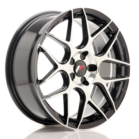 JR Wheels JR18 18x7.5 ET35-42 BLANK 5H Gloss Black Machined Face