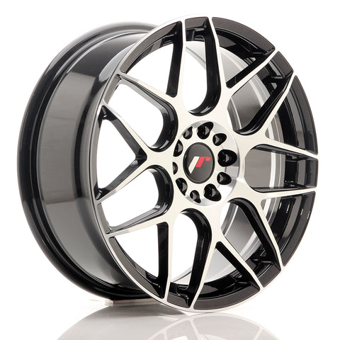 JR Wheels JR18 18x7.5 ET40 5x100/120 Cara mecanizada en negro brillante