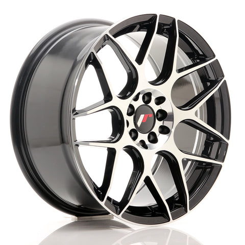 JR Wheels JR18 18x8.5 ET35 5x100/120 Cara mecanizada en negro brillante