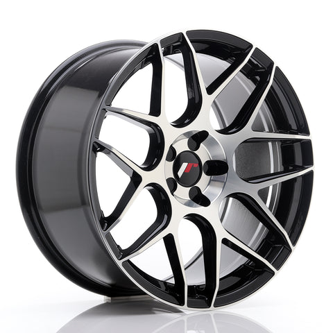 JR Wheels JR18 19x8.5 ET20-42 5H BLANK Cara mecanizada en negro brillante