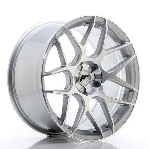 JR Wheels JR18 19x9.5 ET20-35 5H BLANK Cara mecanizada plateada