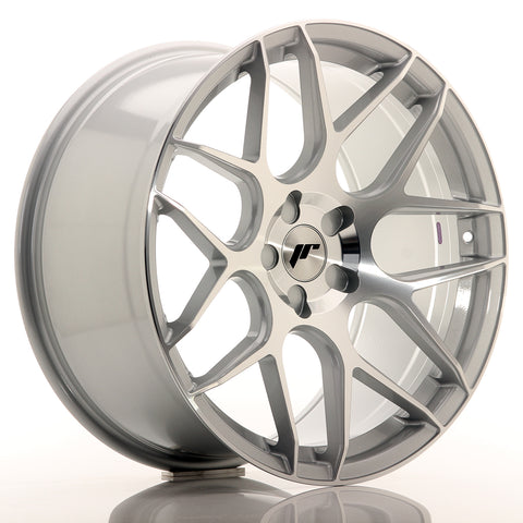 JR Wheels JR18 20x10 ET20-45 5H BLANK Cara mecanizada plateada