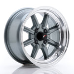 JR Wheels JR19 14x7 ET0 4x100 Gun Metal con borde mecanizado