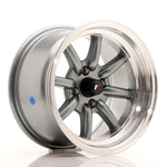 JR Wheels JR19 14x8 ET-13 4x100 Gun Metal con borde mecanizado