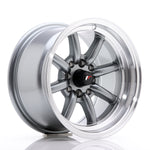 JR Wheels JR19 14x8 ET-13 4x100/114 Gun Metal con borde mecanizado