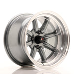 JR Wheels JR19 14x9 ET-25 4x100 Gun Metal con borde mecanizado