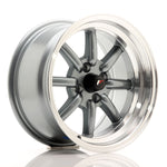 JR Wheels JR19 15x8 ET0 4x100 Gun Metal con borde mecanizado