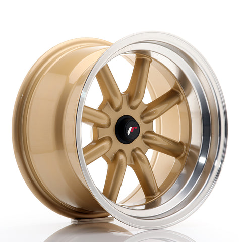 JR Wheels JR19 16x9 ET-25-(-15) BLANK Gold w/Machined Lip