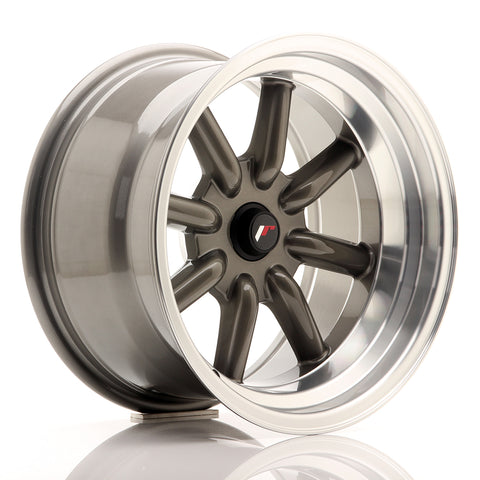 JR Wheels JR19 16x9 ET-25-(-15) BLANK Gun Metal con borde mecanizado