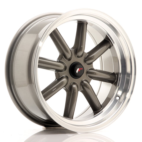 JR Wheels JR19 17x8 ET0 BLANK Gun Metal con borde mecanizado