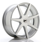 JR Wheels JR20 20x8.5 ET20-40 5H BLANK Cara mecanizada plateada