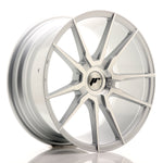 JR Wheels JR21 18x8.5 ET20-40 BLANK Cara mecanizada plateada