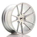 JR Wheels JR21 18x9.5 ET20-40 BLANK Cara mecanizada plateada