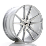 JR Wheels JR21 19x9.5 ET20-40 5H BLANK Cara mecanizada plateada